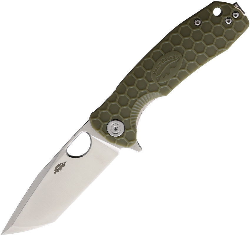 HB1333 Medium Linerlock Tanto Green