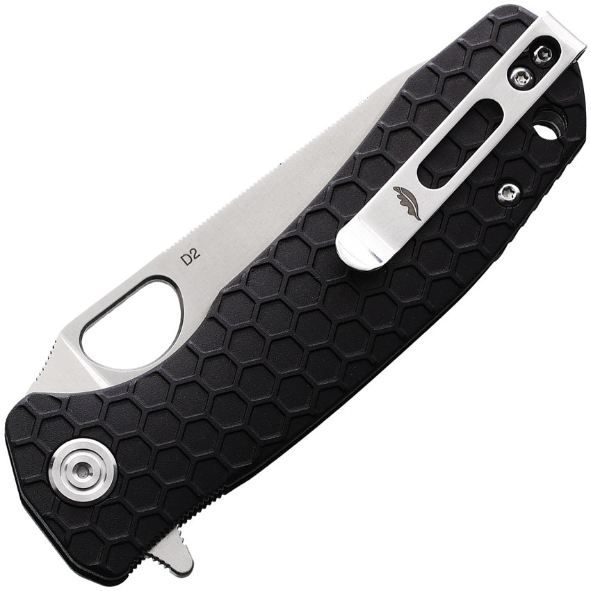 HB1386 Medium Leaf Linerlock Black