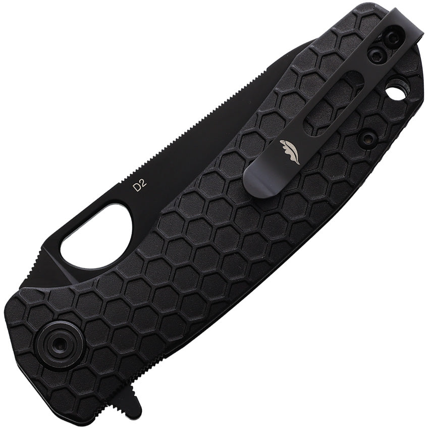 HB4027 Medium Leaf Linerlock Black