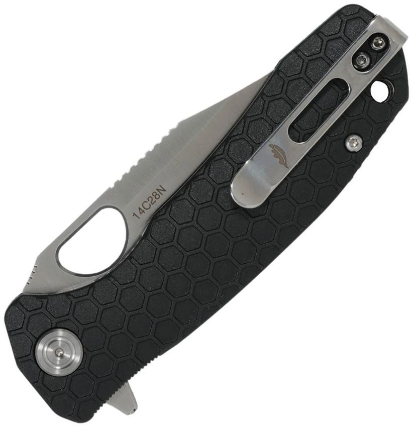 HB4087 Honey Badger Knives Medium Linerlock CP Black