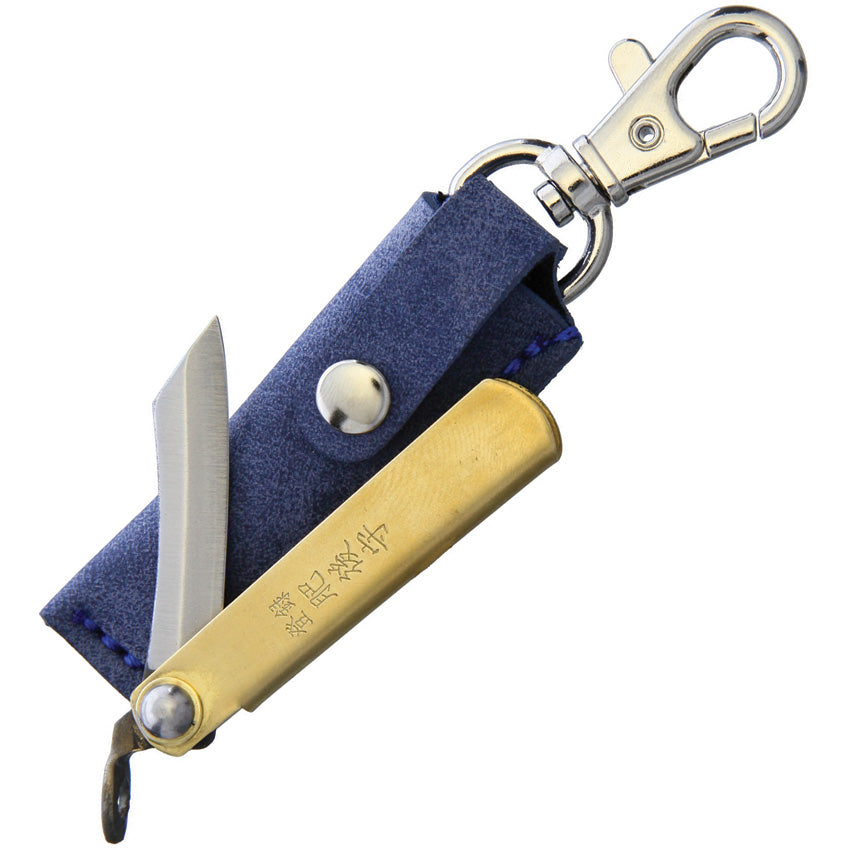 HIGO01BS Higonokami SK Folder Brass Blue Sheath