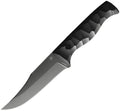 IE11A42F10: Iron Ethos Battle Born fixed blade, black G10 handle, 5.38" gray titanium coated 14C28N upswept blade