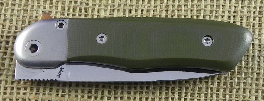 MMML04 Martin Mladek MLADEK-LOCK Green G-10 Nože Nůž - Custom Production