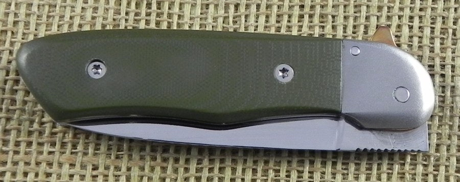 MMML04 Martin Mladek MLADEK-LOCK Green G-10 Nože Nůž - Custom Production
