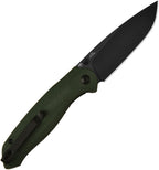 J1938BMGN Aes Linerlock Green Micarta