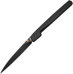 J1965BBK: CJRB Lanky linerlock, black aluminum pen-inspired handle, 3.5" black PVD AR-RPM9 blade