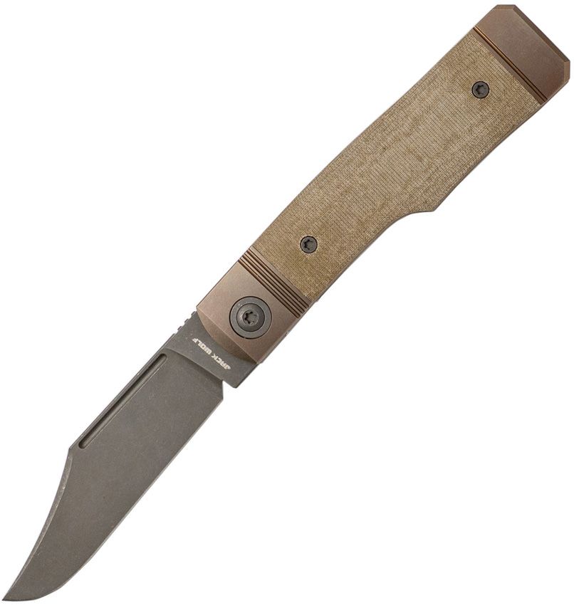 JW54380 Jack Wolf Knives Gunslingerjack Green Linen Mic