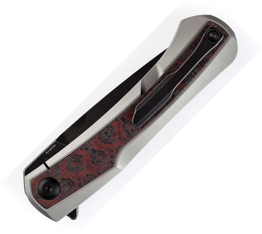 K1024A9 Kansept Kratos Framelock Red/Blk CF