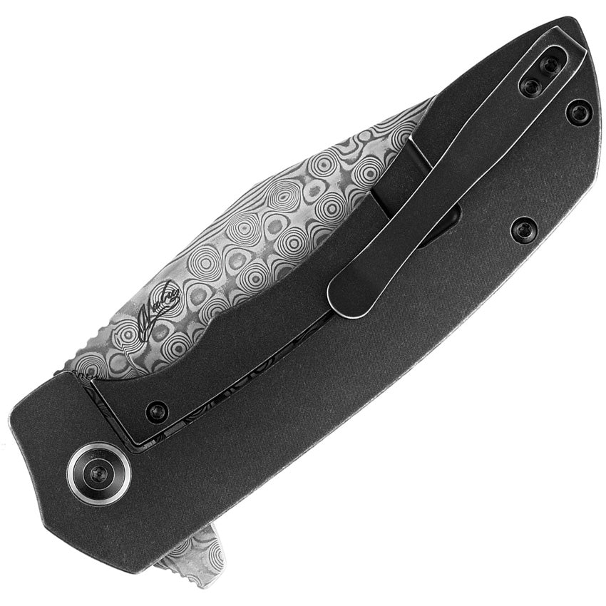 K1036B3 Kansept Entity Framelock Damascus