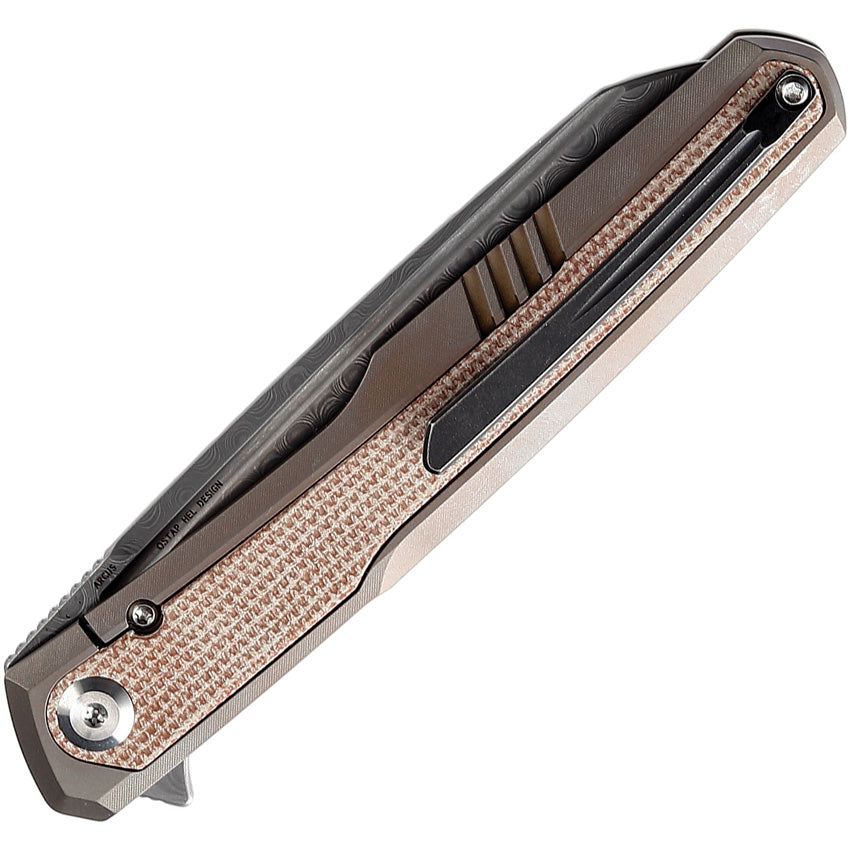 K1046D1 Kansept Arcus Framelock Damascus