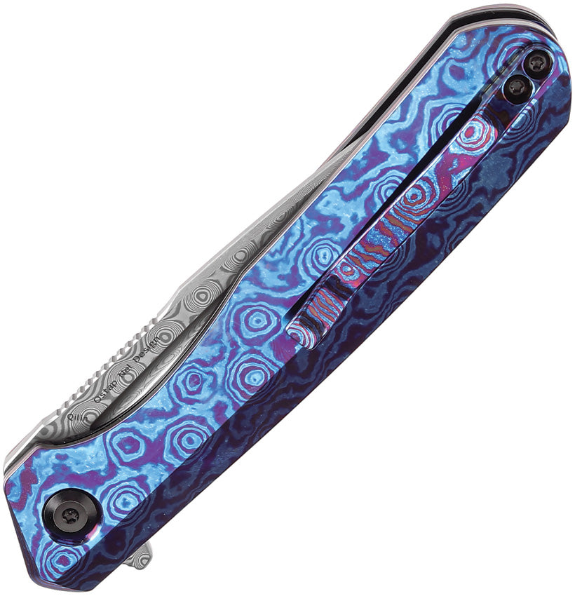 K1047A4 Kansept Qilin Linerlock Dama Timascus