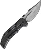 K1089A3 Kansept Orion Framelock BW Damascus