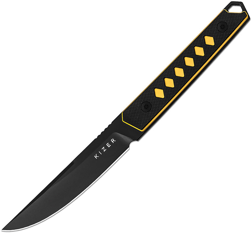 KI1066A3 Kizer Kwaiken Fixed Blade Black/Yel