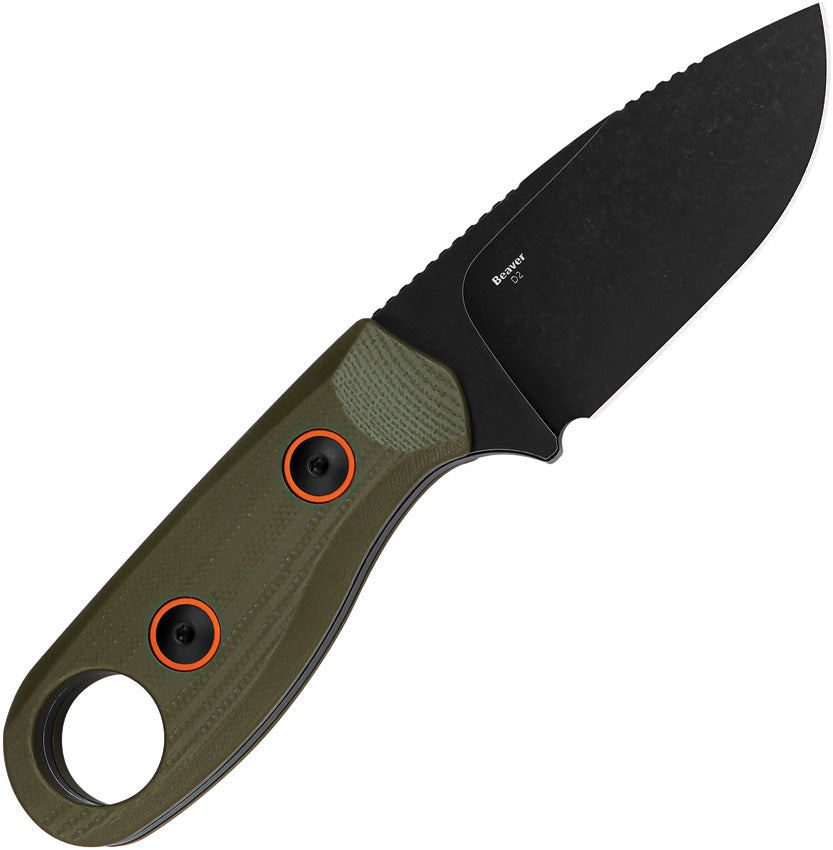 KI1078A1 Kizer Beaver Fixed Blade Green