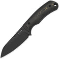 KI1135A1: Kizer Field Mouse fixed blade, Camo Gold carbon fiber handle, 2.75" black coated CPM-3V sheepsfoot blade