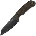 KI1135A2: Kizer Field Mouse fixed blade, GID canvas micarta handle, 2.75" acid washed composite steel sheepsfoot blade