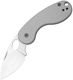 Kizer Microbe TSJ AirTi slip joint pocket knife with stonewash S35VN blade and gray aluminum handle (KI2742TSJA1)