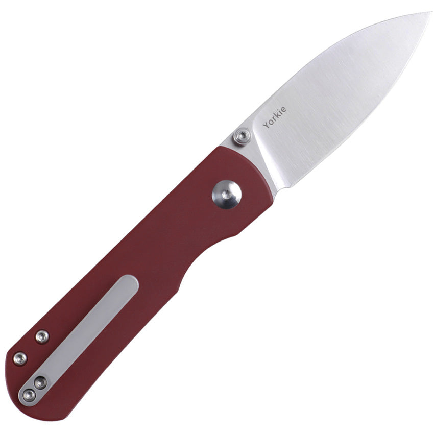 KI3525S1 Yorkie Linerlock Red Micarta