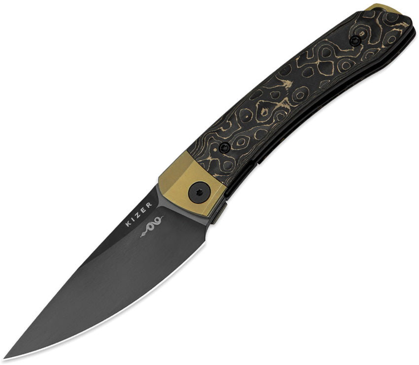 KI3663A3 Mini MoMo Linerlock CF Gold
