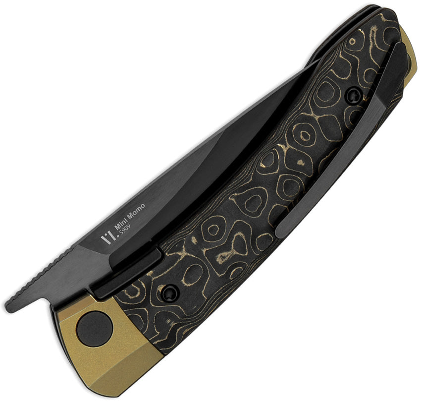 KI3663A3 Mini MoMo Linerlock CF Gold