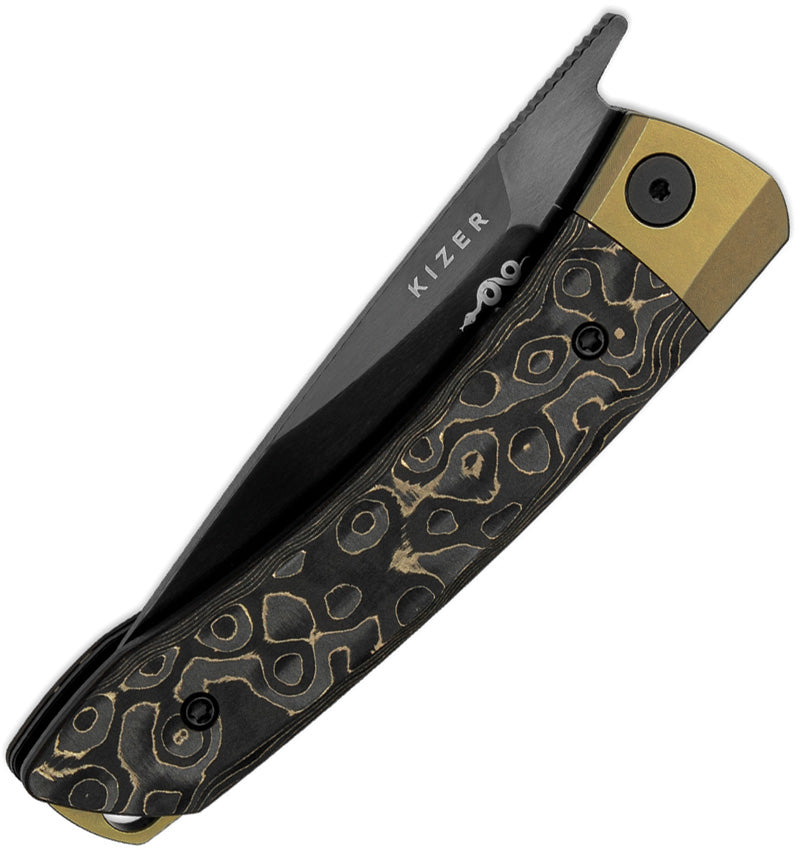 KI3663A3 Mini MoMo Linerlock CF Gold