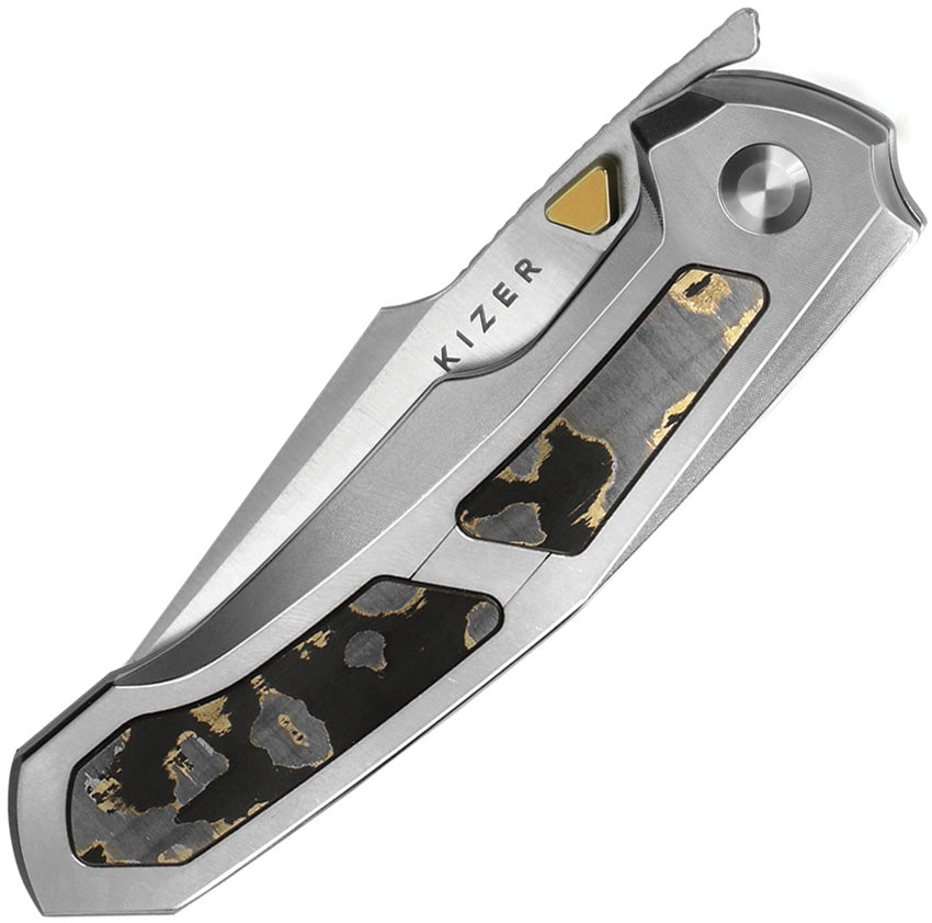 KI3694A4 Feweed Framelock Gold Camo