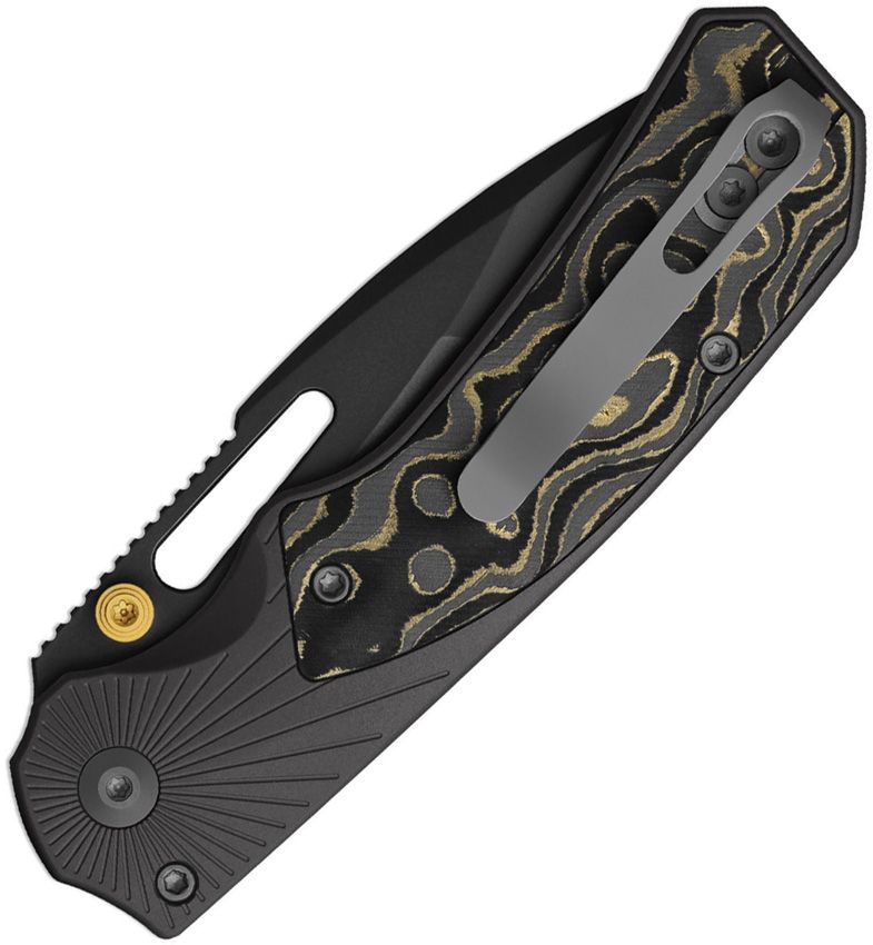 KI3765BD2 Kizer Cutlery Durandal Button Linerlock Gld