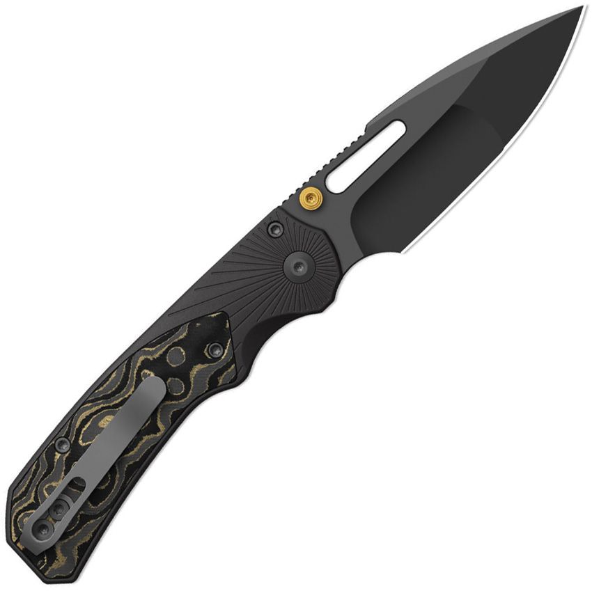 KI3765BD2 Kizer Cutlery Durandal Button Linerlock Gld