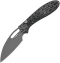 KIV3697A2: Kizer Masu button linerlock, Vortex micarta handle, 3.38" gray PVD 14C28N drop point blade