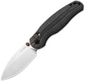 KIV3781CDA1: Kizer Phoca CD clutch lock, black Norplex UltreX micarta handle, 3" satin 14C28N drop point blade