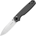 KIV3789A2: Kizer Pokiman clutch lock, black aluminum handle, 3.25" satin AEB-L drop point blade