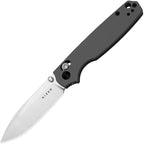 KIV3789A2: Kizer Pokiman clutch lock, black aluminum handle, 3.25" satin AEB-L drop point blade