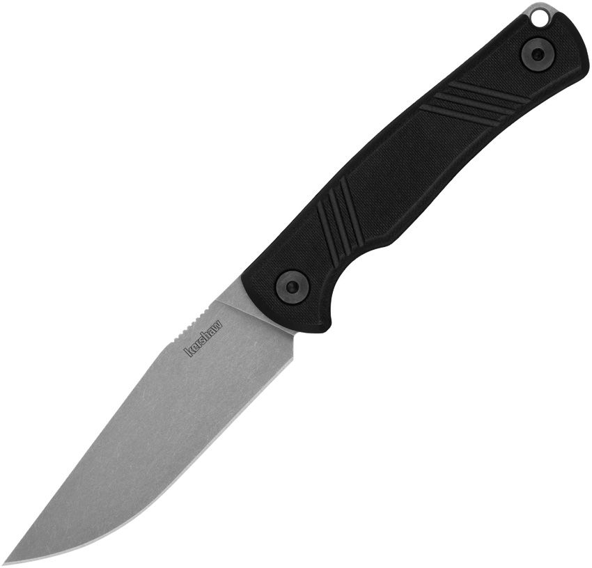 KS1089: Kershaw Pack Mule fixed blade, black G10 handle, 4" N690 clip point blade