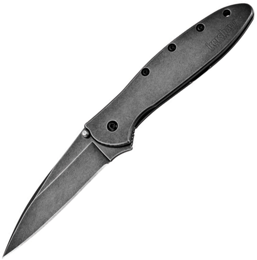 KS1660BLKW Leek Framelock A/O Blackwash