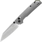 KS2038RTI: Kershaw Iridium DuraLock, stonewash titanium handle, 3.5" satin S35VN reverse tanto blade