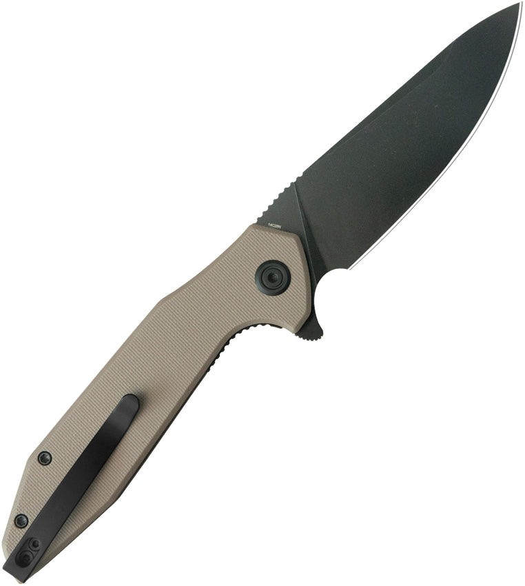 KUB117P Kubey Nova Linerlock Black Beige