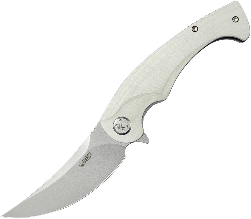 KUB173I Kubey Scimitar Linerlock White