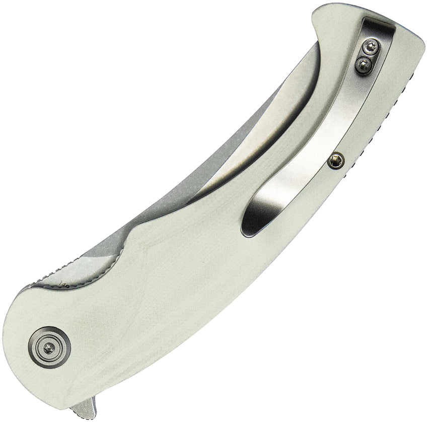 KUB173I Kubey Scimitar Linerlock White