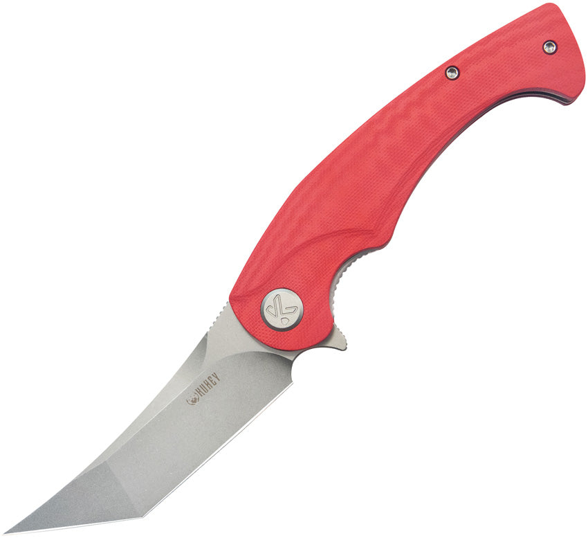 KUB175E Kubey Scimitar Linerlock Tanto Red