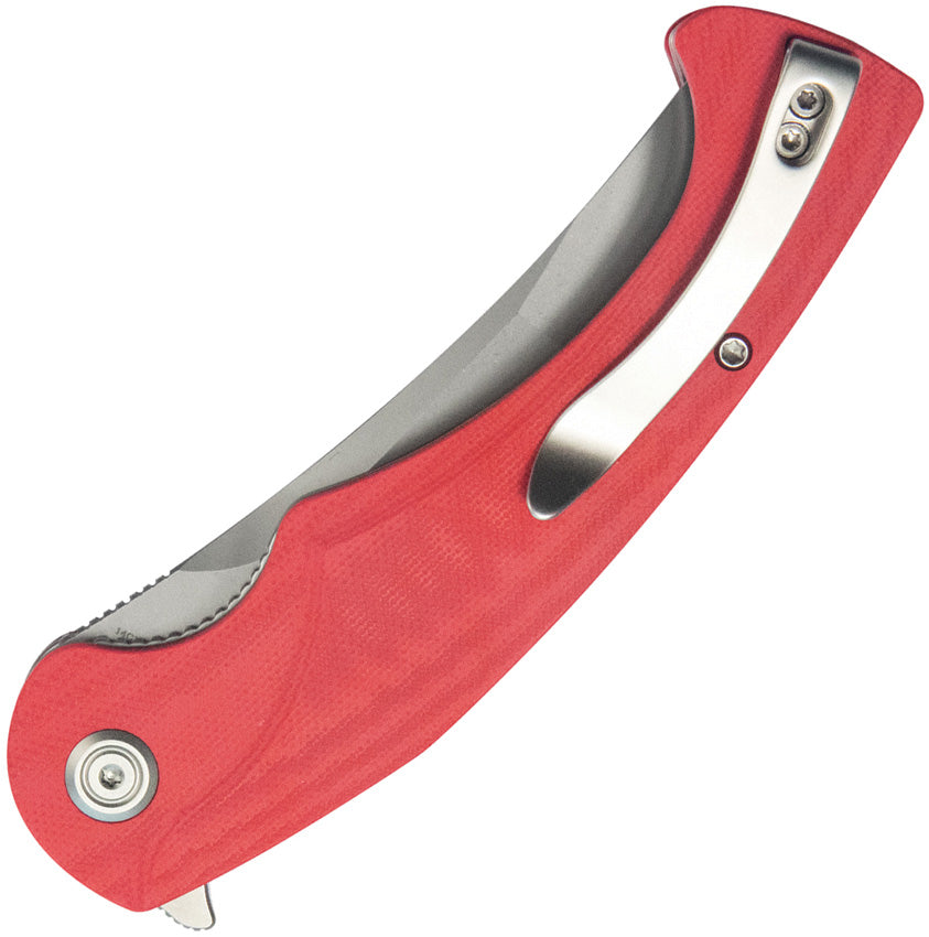 KUB175E Kubey Scimitar Linerlock Tanto Red