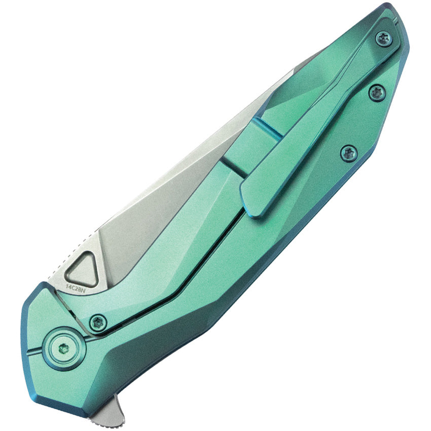 KUB235H Kubey Nova Framelock Green Titanium