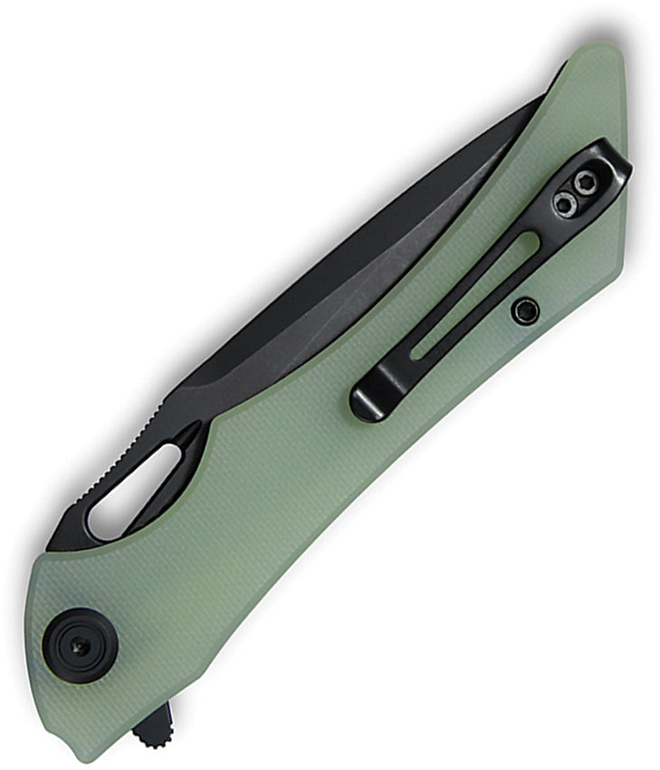 KUB245G Kubey Raven Linerlock Black Jade