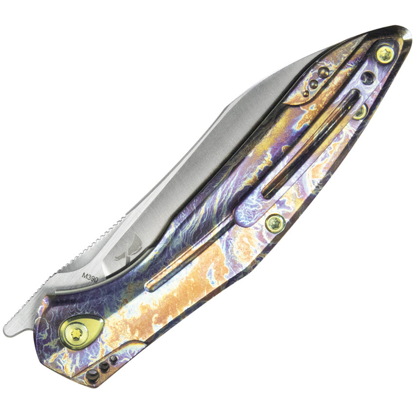 KUB299E Kubey Barracuda Linerlock Flame