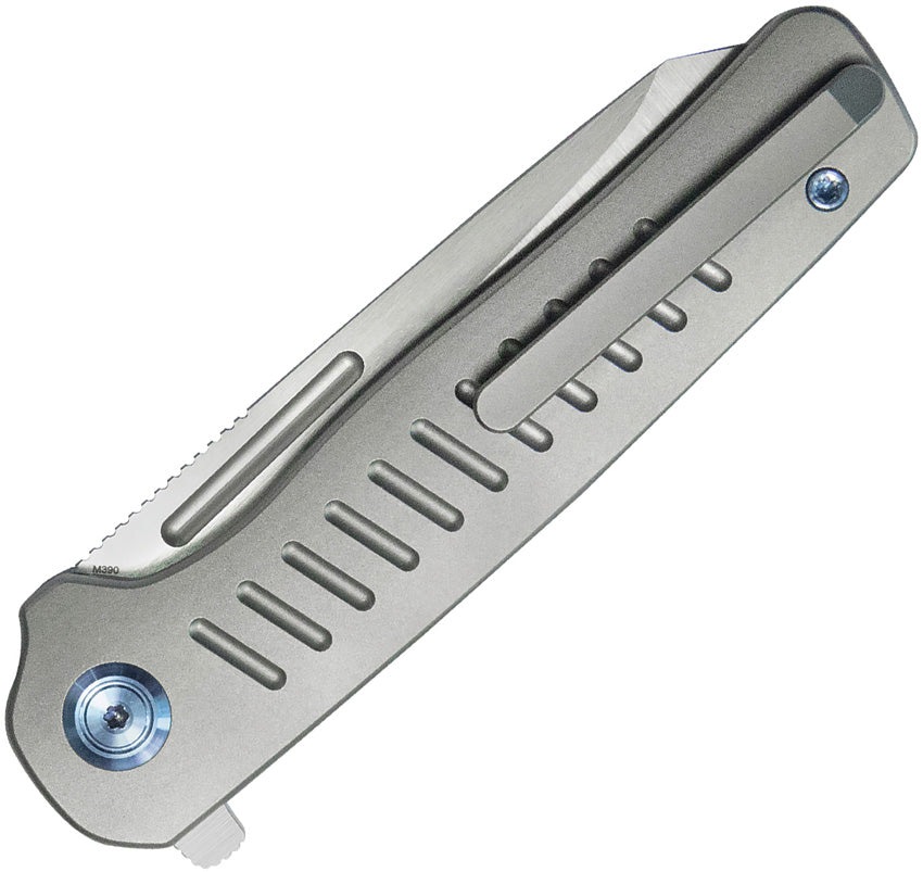 KUB315A Kubey Steelhead Linerlock Gray Ti