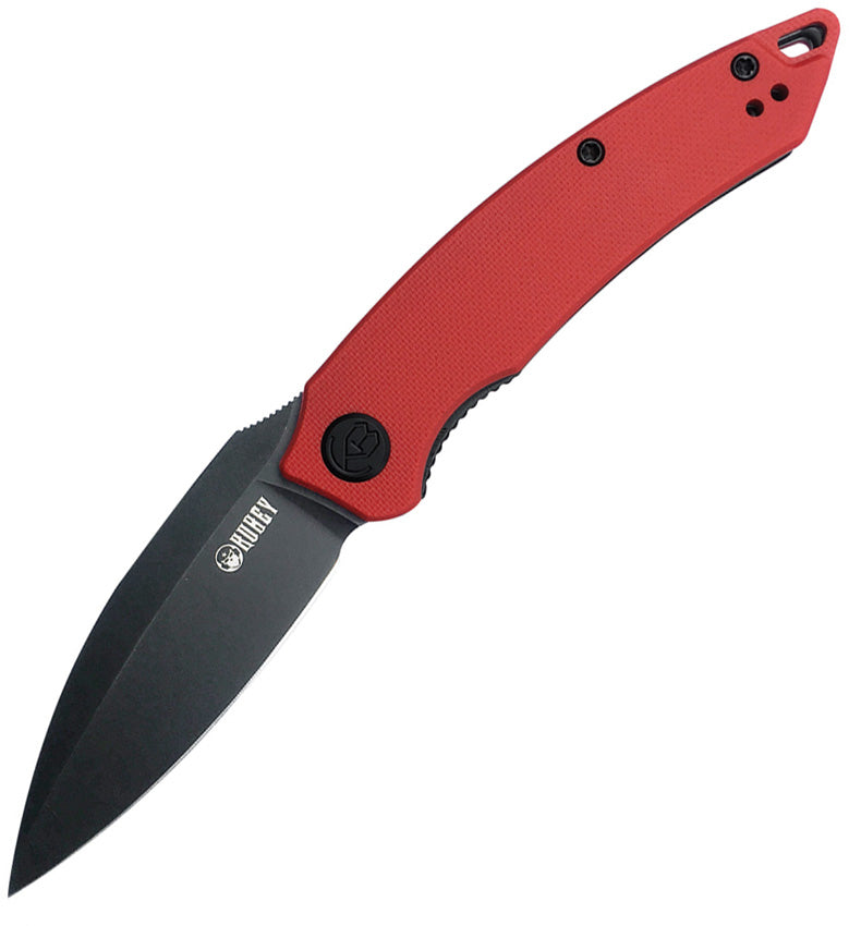 KUB333B Kubey Leaf Linerlock Red