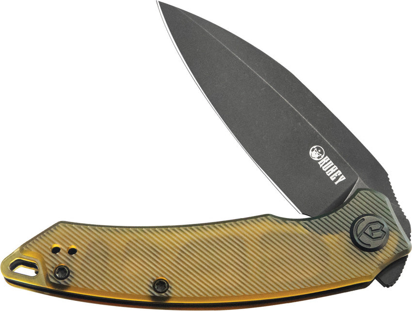 KUB333H Kubey Leaf Linerlock Black Ultem