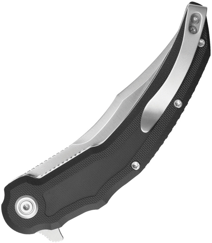 KUB346A Kubey Wave Crest Linerlock Black G10