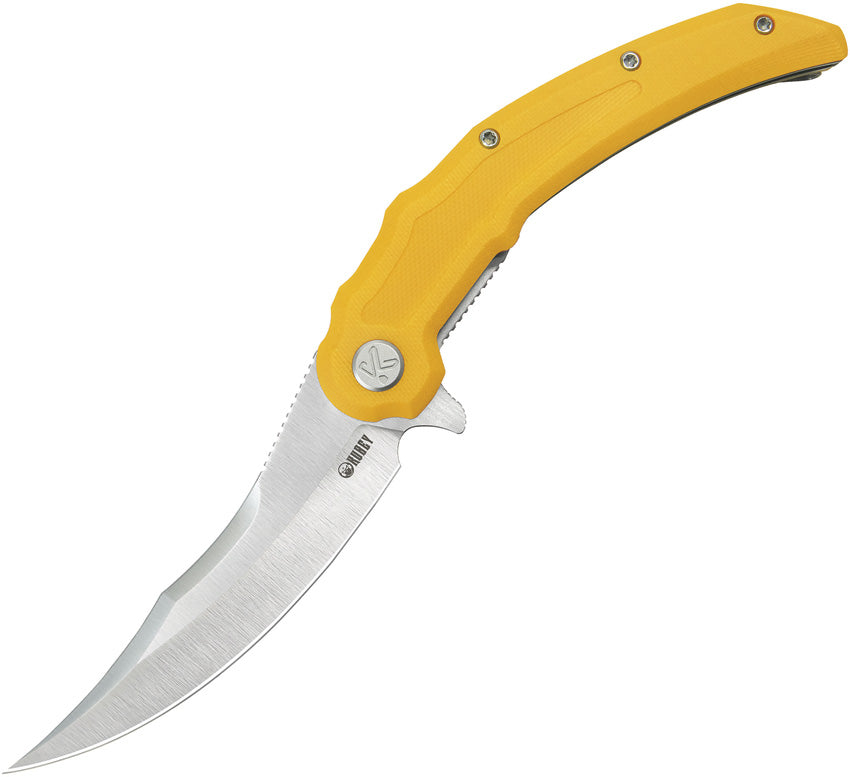 KUB346C Kubey Wave Crest Linerlock Yellow