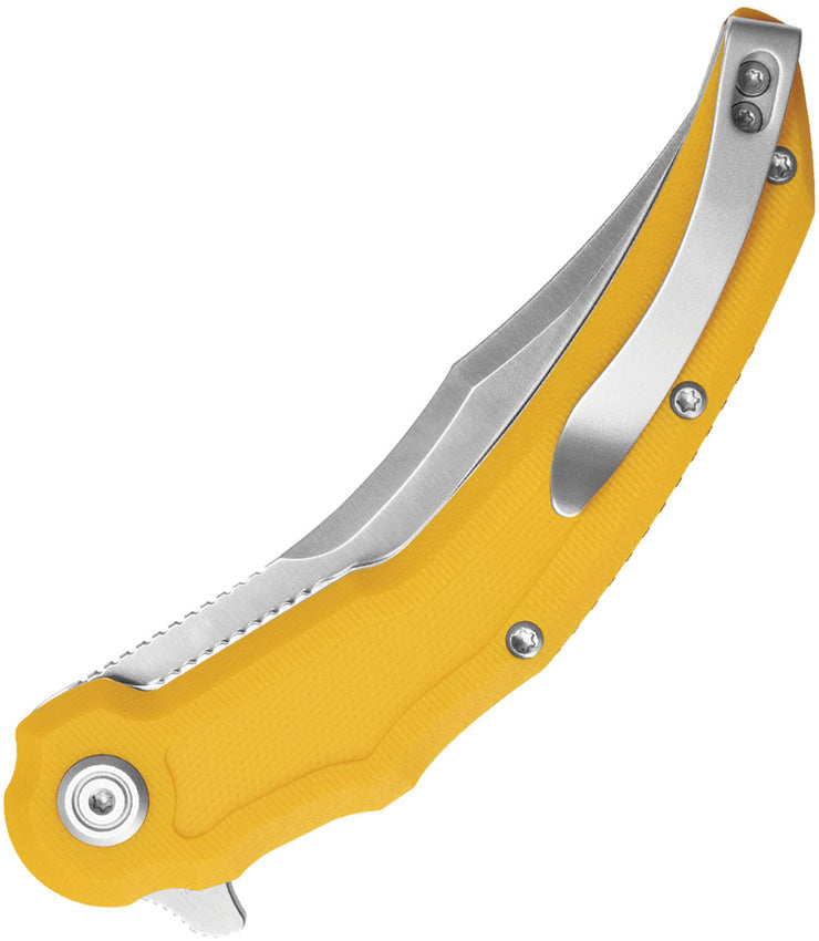 KUB346C Kubey Wave Crest Linerlock Yellow