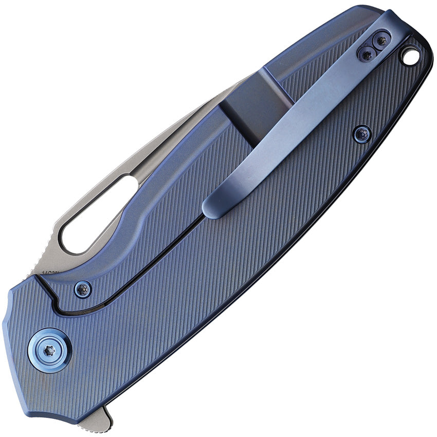 KUB360D Kubey Tityus Framelock Blue Ti